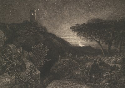 La torre solitaria, 1879 de Samuel Palmer