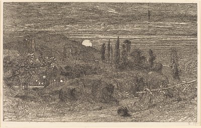 La luna creciente, o un pastoral inglés de Samuel Palmer