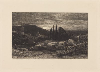 La luna naciente, o Una pastoral inglesa de Samuel Palmer