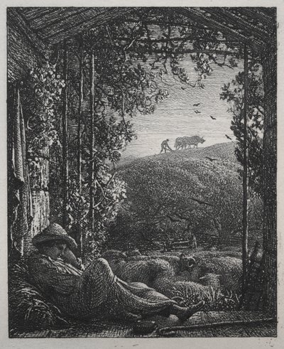 El pastor durmiente de Samuel Palmer