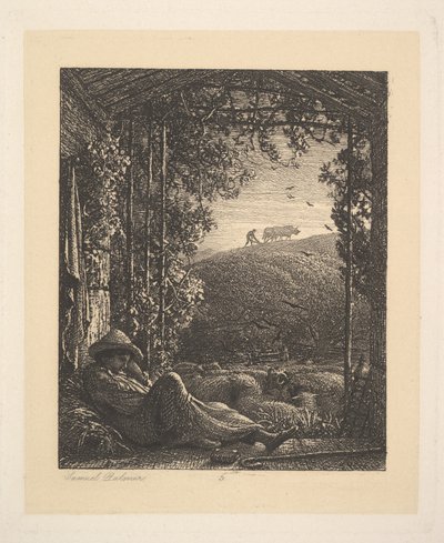 El Pastor Durmiente, Temprano en la Mañana de Samuel Palmer