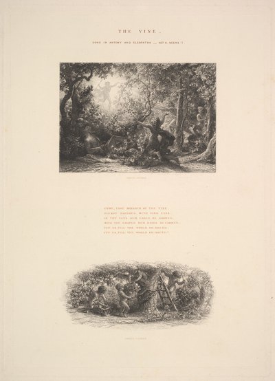 La vid, o Bacchus regordete, 1880 de Samuel Palmer