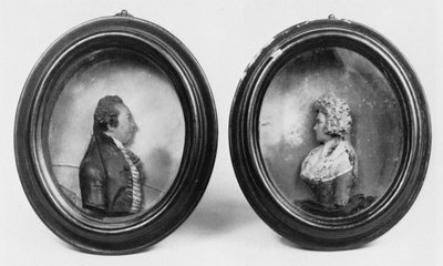 Retratos de un hombre y una mujer no identificados de Samuel Percy