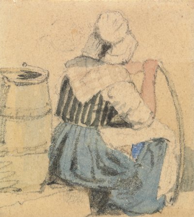 Una campesina sentada de Samuel Prout