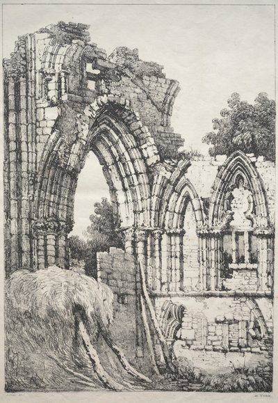 A Series of Ancient Buildings and Rural Cottages in the North of England:  At York, Ruins de Samuel Prout