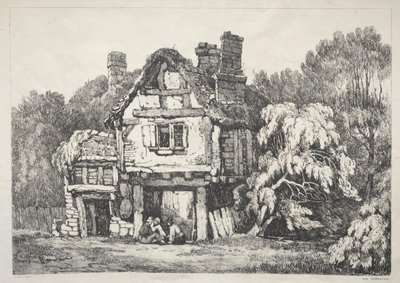 A Series of Ancient Buildings and Rural Cottages in the North of England:  Near Ashbourn de Samuel Prout