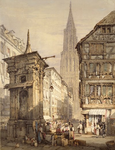 Una vista en Estrasburgo, 1822 de Samuel Prout