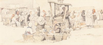 Un mercado al aire libre de Samuel Prout
