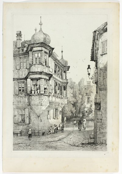 Bamberg, a partir de facsímiles de bocetos realizados en Flandes y Alemania de Samuel Prout