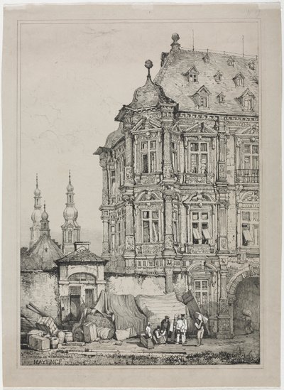 Castillo de Martinsburg, Maguncia, Alemania de Samuel Prout