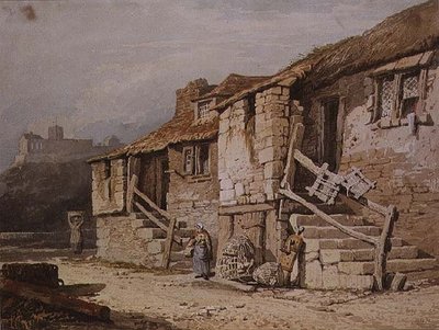 Cabañas cerca del Monte de San Miguel, Cornualles de Samuel Prout