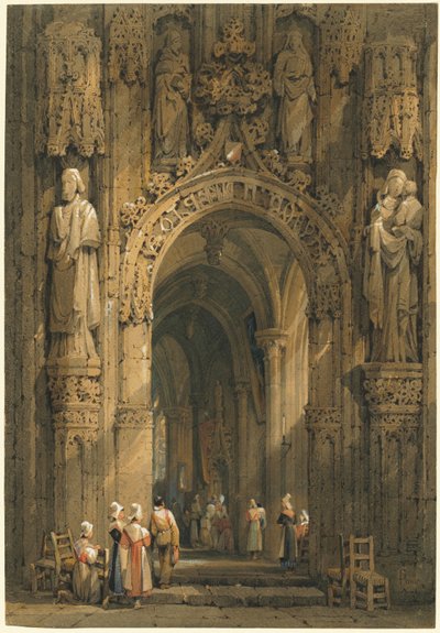 Interior de una catedral de Samuel Prout