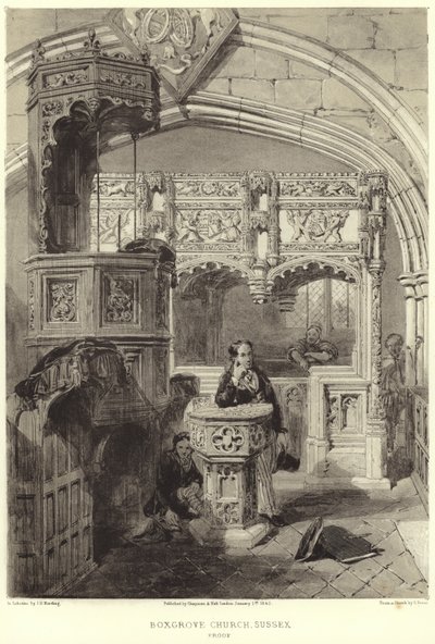 Interior de la iglesia de Santa María y San Blas de Samuel Prout