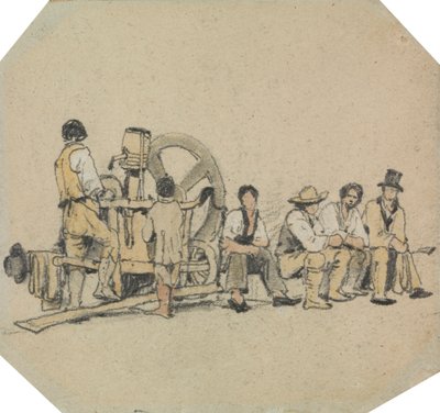 Amoladora mecánica con figuras de Samuel Prout