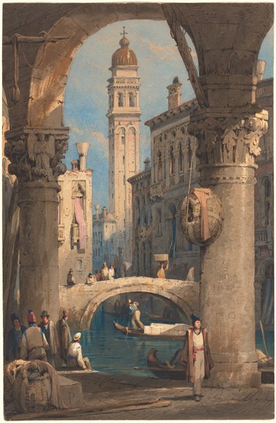 San Giorgio dei Greci, visto desde un arco de Samuel Prout