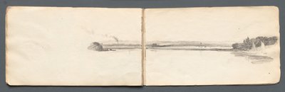 Cuaderno de bocetos: "Paisaje con veleros" de Samuel Prout