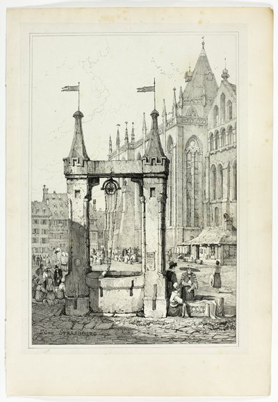 St Omer, Estrasburgo, a partir de facsímiles de bocetos realizados en Flandes y Alemania de Samuel Prout