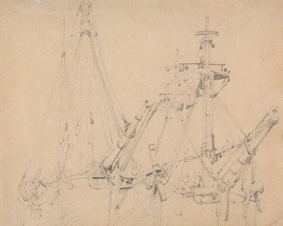 Estudio de dos veleros desguazados de Samuel Prout