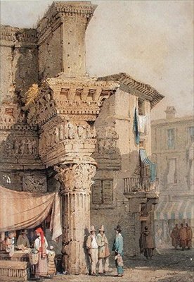 Templo de Palas, Foro de Nerva, Roma de Samuel Prout