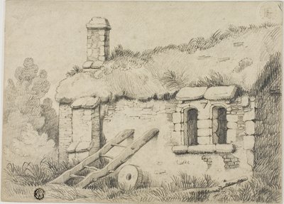 Casa de campo con tejado de paja de Samuel Prout