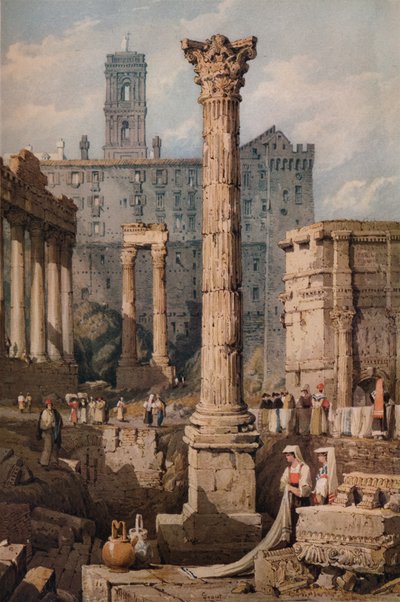 Vista en el Foro, Roma, c1823 de Samuel Prout
