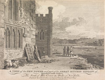A View of the New Tower and part of the Great Kitchin Window of Arundel Castle, Sussex (publicado por J. Sewell); página 13 (Volumen Uno) de Samuel Rawle