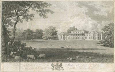 Salón Shugborough: grabado de Samuel Rawle