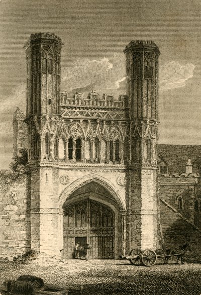 Puerta de San Agustín, Canterbury Kent, 1802 de Samuel Rawle