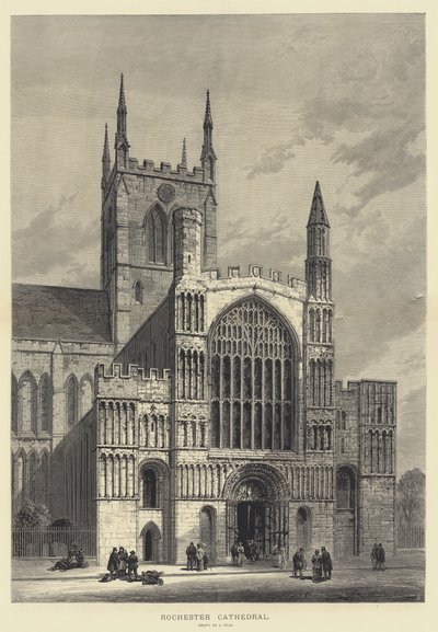 Catedral de Rochester (grabado) de Samuel Read