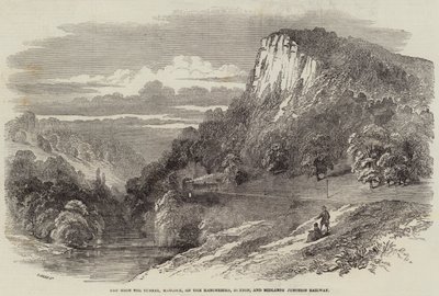 El túnel de High Tor, Matlock, en el Ferrocarril de Manchester, Buxton y Midlands Junction de Samuel Read