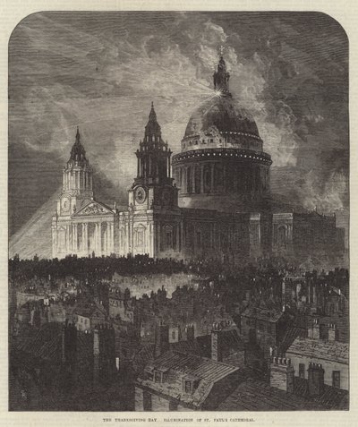 El Día de Acción de Gracias, Iluminación de la Catedral de San Pablo de Samuel Read