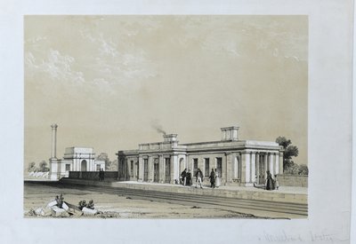 Masborough Station c1840 (litografía tintada sobre papel) de Samuel Russell