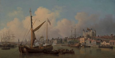 Vista de la Torre de Londres, supuesta en el cumpleaños de Su Majestad de Samuel Scott