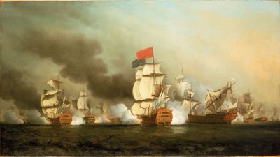 Victoria de Lord Anson frente a Cabo Finisterre, 3 de mayo de 1747 de Samuel Scott