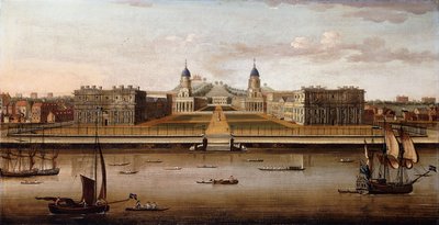 Vista del Hospital Real, Greenwich, desde el Támesis de Samuel Scott