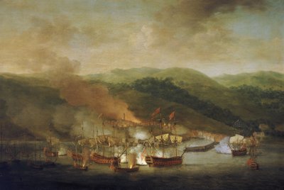 Guerra de Sucesión Austriaca (1740-1748): bombardeo de Bastia (Francia), 6 de noviembre de Samuel Scott