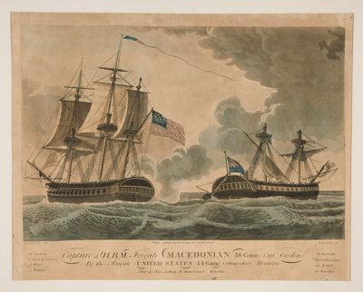 Captura de la fragata H. B. M. Macedonio? Estados Unidos de Samuel Seymour