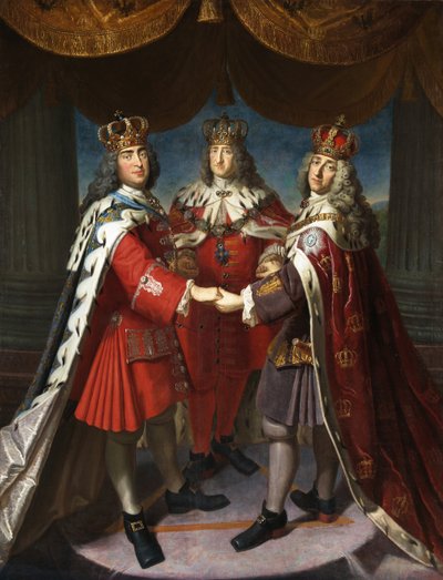 Alianza de los Reyes Federico I en Prusia, Augusto II el Fuerte y Federico IV de Dinamarca, 1709 de Samuel Theodor Gericke