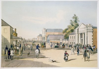 Calle Hindley desde la esquina de la calle King William, Adelaida de Samuel Thomas Gill