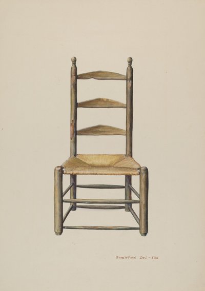Silla de Respaldo Escalera de Pensilvania de Samuel W. Ford