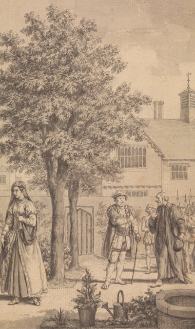 Catherine Parr, Enrique VIII y el Obispo Gardner de Samuel Wale