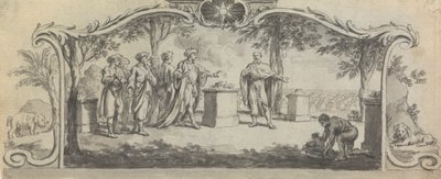 Diseño para la ilustración de un libro: ? Sacrificio antes de la batalla de Samuel Wale