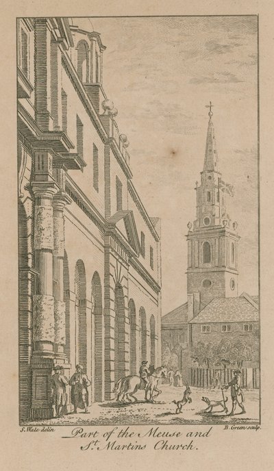 Parte del Mosa y la iglesia de San Martín de Samuel Wale