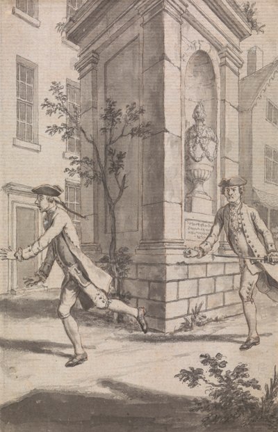 The Pursuit (Probablemente un diseño para The Tyburn Chronicle) de Samuel Wale