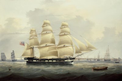 Un mercante británico en la costa sur de Samuel Walters