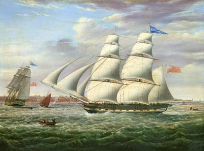 La barca "Andrómeda" en dos posiciones de Samuel Walters