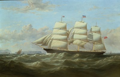 El mercante británico Clifford al regreso de su viaje inaugural a la India de Samuel Walters