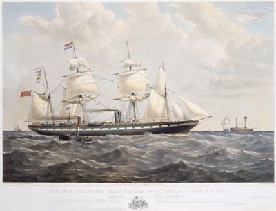 El buque de vapor de hierro "Gran Bretaña", 3500 toneladas, 500 caballos de potencia de Samuel Walters