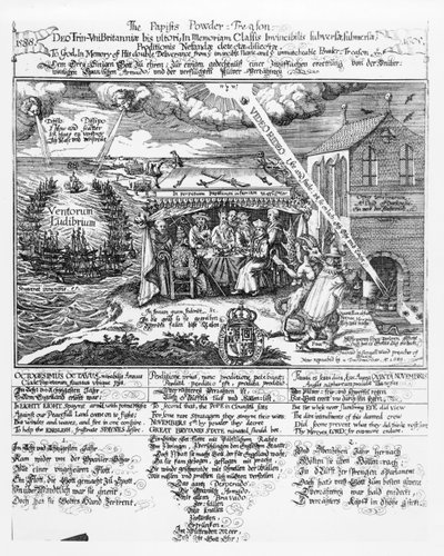 A Dios, en memoria de su doble liberación de la Armada Invencible (1588) y la Inigualable Traición del Polvo (1605), repr. por un Transmariner, 1689 de Samuel Ward