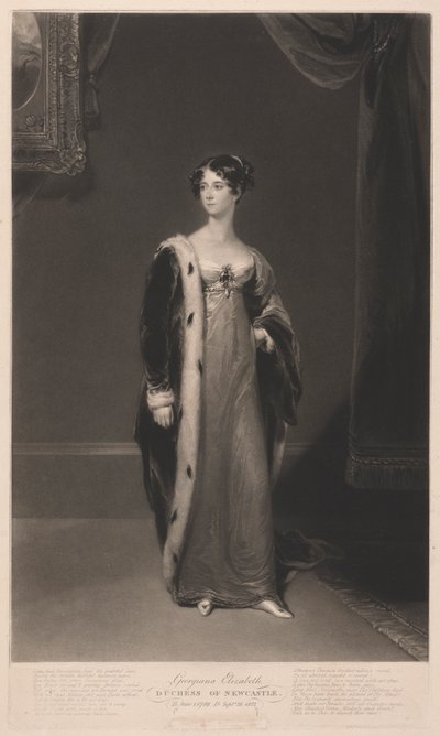 Georgiana Elizabeth Duquesa de Newcastle de Samuel William Reynolds